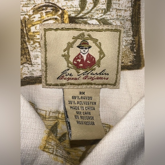 Joe Marlin rayon/polyester short sleeve button up size 3XL - Picture 6 of 8